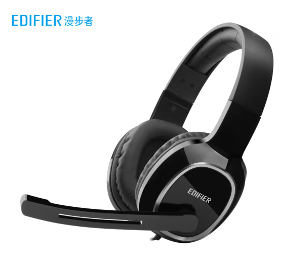 漫步者（EDIFIER）USB K815 耳机/耳麦 学生网课耳麦 头戴式电脑耳机 在线教育学习听力对话耳机 黑色 sku：twkj-230303154656